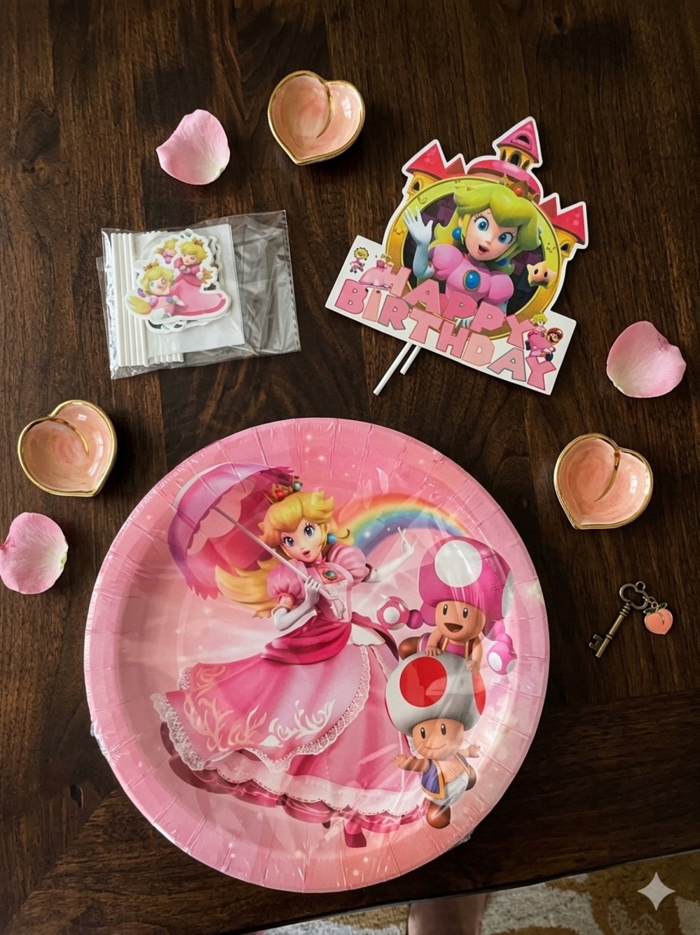 Ultimate Princess Peach Mega Pack – Backdrop, Tableware & Complete Decor pack